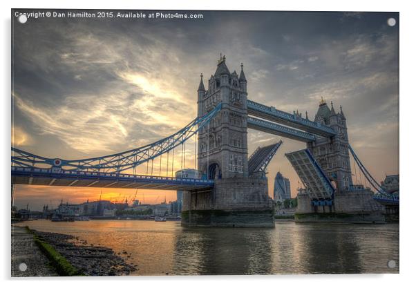 Tower Bridge at sunset Acrylic by Dan Hamilton