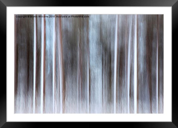 Winter Lines Framed Mounted Print by Martin Williams