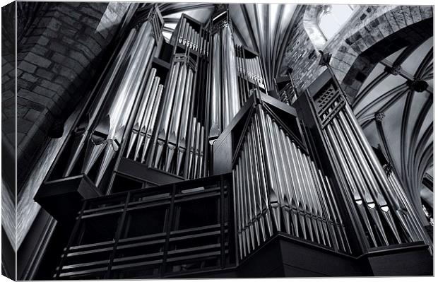  Organ Pipes at St Giles Cathedral Edinburgh Canvas Print by Ann McGrath