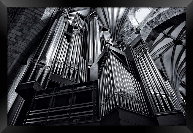 Organ Pipes at St Giles Cathedral Edinburgh Framed Print by Ann McGrath