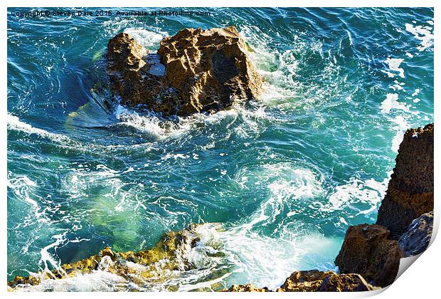 Coastal Drama in Cascais Portugal Print by Steven Dale