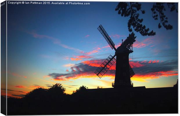 The Mill at Sunset Canvas Print by Ian Pettman
