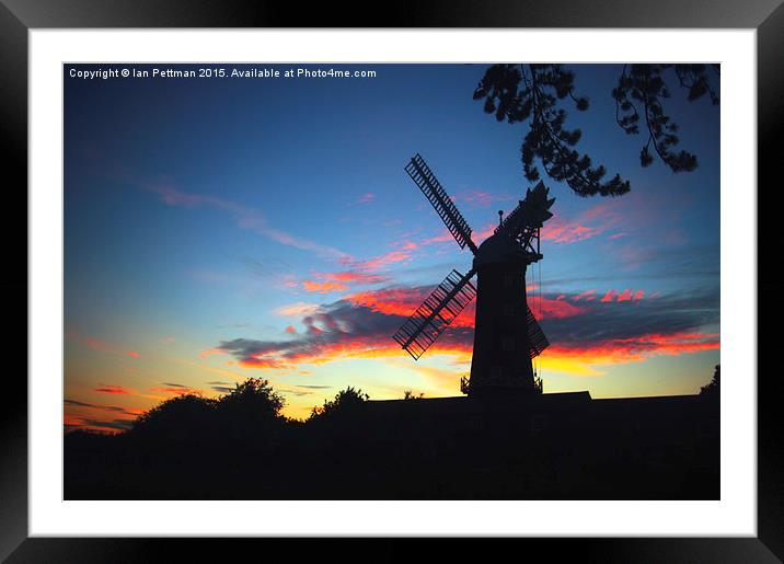 The Mill at Sunset Framed Mounted Print by Ian Pettman