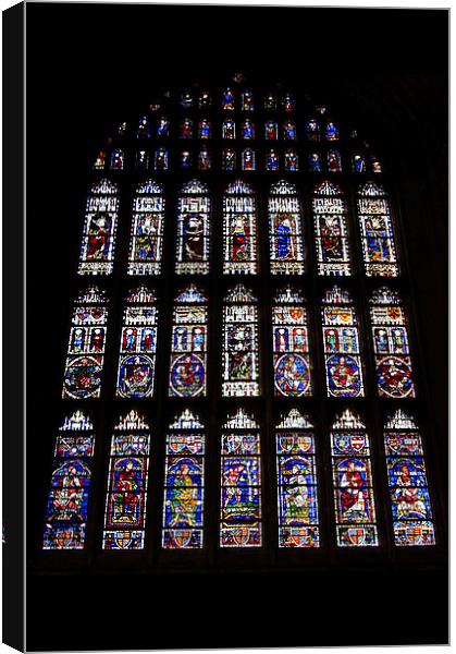   The Great South Window Canterbury Cathedral Canvas Print by Carole-Anne Fooks