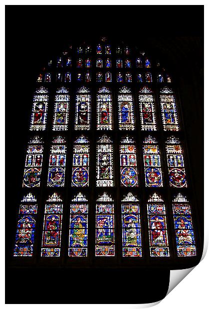   The Great South Window Canterbury Cathedral Print by Carole-Anne Fooks