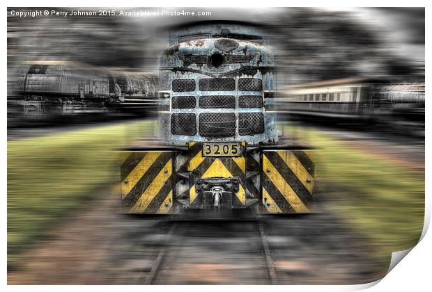 Locomotive Print by Perry Johnson