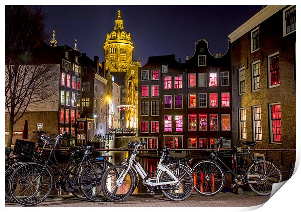  Amsterdam Red Light District Print by Ankor Light