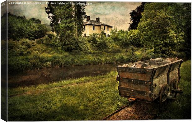  Talybont Canal And Tramway Truck Canvas Print by Ian Lewis