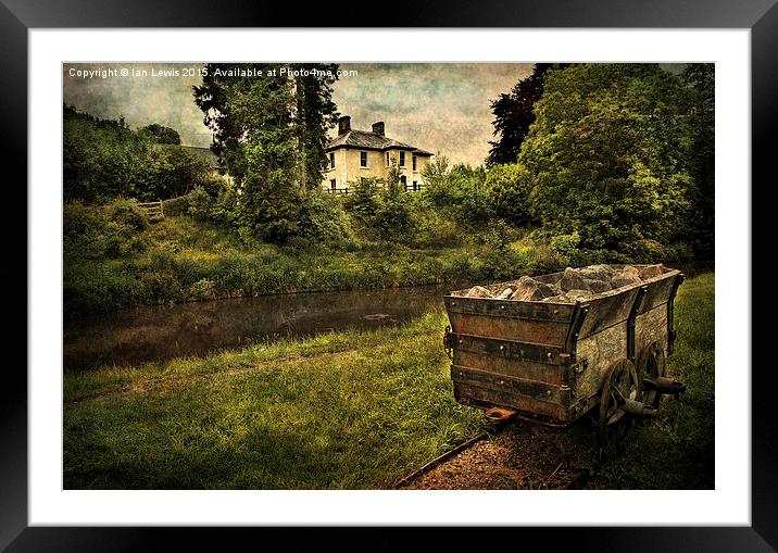  Talybont Canal And Tramway Truck Framed Mounted Print by Ian Lewis