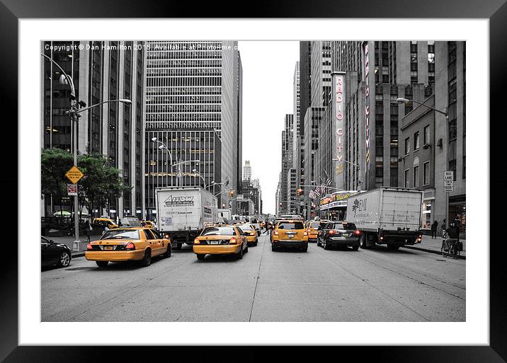  NYC street scene Framed Mounted Print by Dan Hamilton