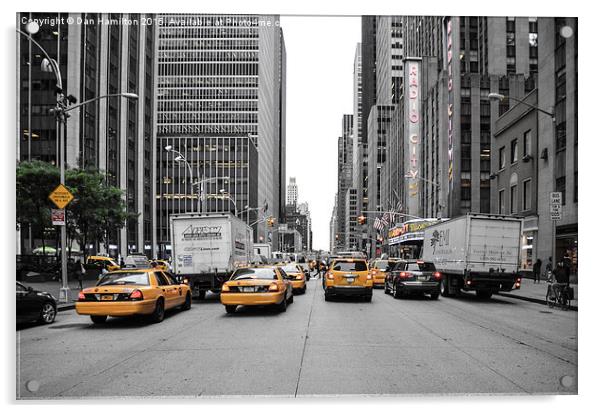  NYC street scene Acrylic by Dan Hamilton