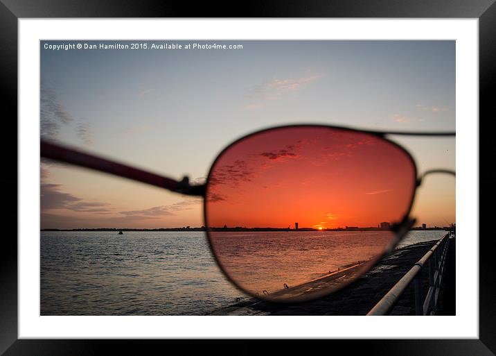  Southsea Sunset Framed Mounted Print by Dan Hamilton