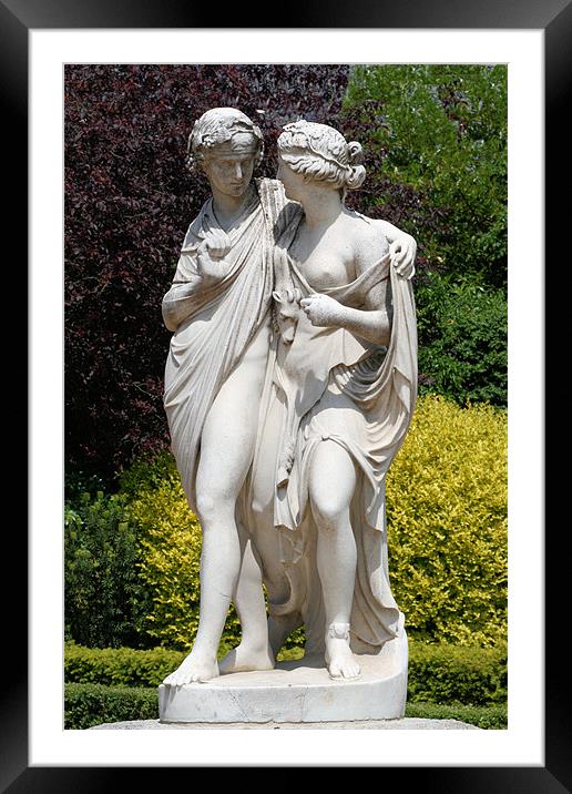 Garden statue Framed Mounted Print by Ruth Hallam