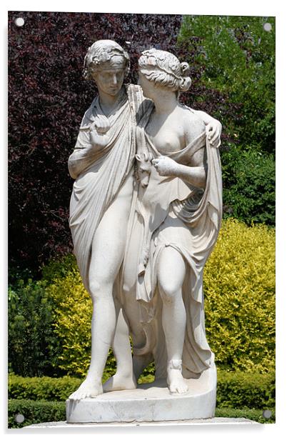 Garden statue Acrylic by Ruth Hallam
