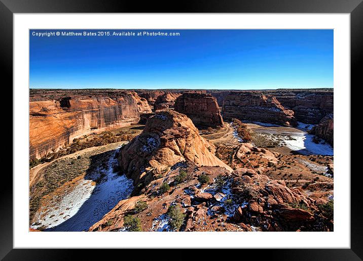 Canyon de Chelly view Framed Mounted Print by Matthew Bates