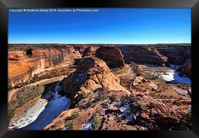 Canyon de Chelly view Framed Print by Matthew Bates
