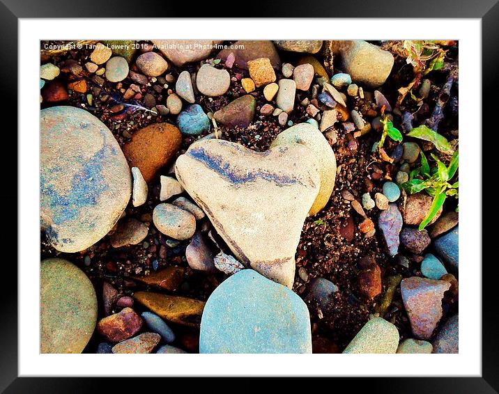  heart of stone Framed Mounted Print by Tanya Lowery