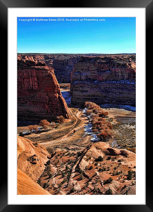 Canyon de Chelly floor Framed Mounted Print by Matthew Bates