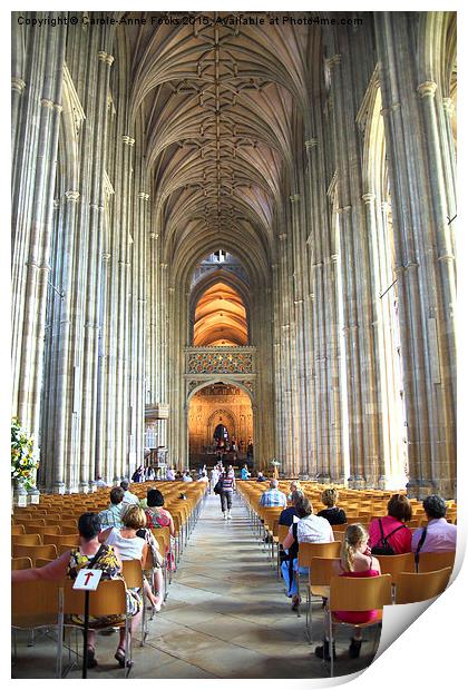   Canterbury Cathedral Interior Print by Carole-Anne Fooks