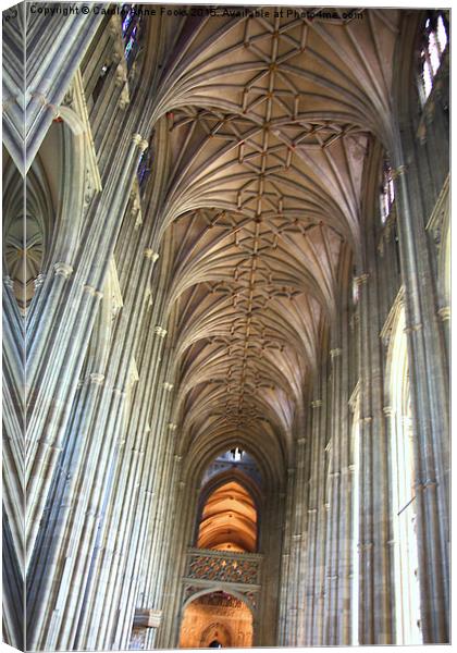   Canterbury Cathedral Interior Canvas Print by Carole-Anne Fooks