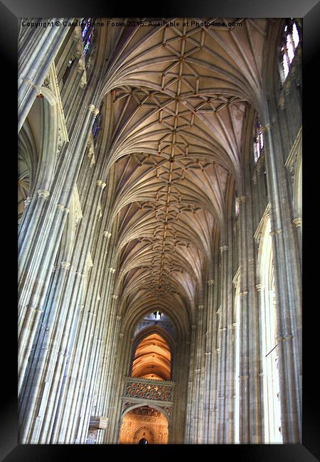  Canterbury Cathedral Interior Framed Print by Carole-Anne Fooks