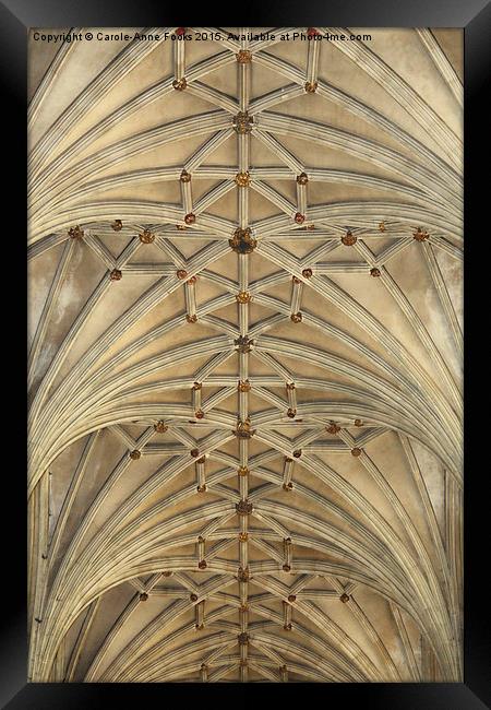  Canterbury Cathedral Interior Framed Print by Carole-Anne Fooks