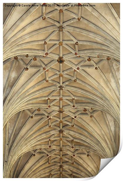  Canterbury Cathedral Interior Print by Carole-Anne Fooks