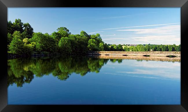 Ulley Reservoir Panorama  Framed Print by Darren Galpin