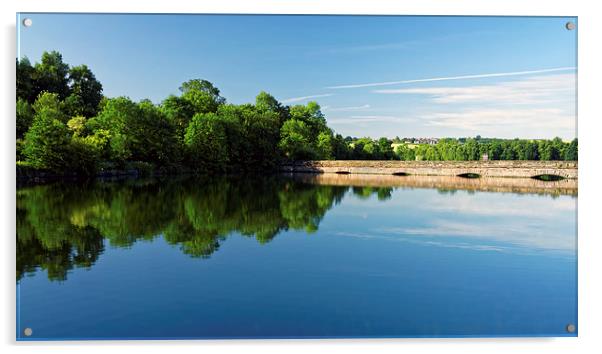 Ulley Reservoir Panorama  Acrylic by Darren Galpin