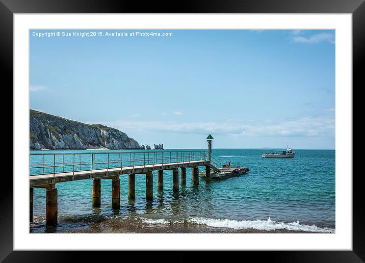  Boat trip at Alum Bay,Isle of Wight Framed Mounted Print by Sue Knight