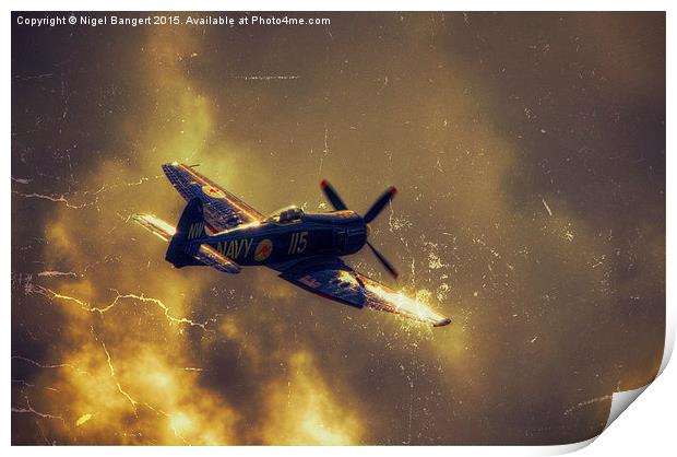  Hawker Sea Fury Print by Nigel Bangert