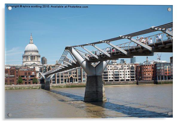  Millennium Bridge  Acrylic by sylvia scotting