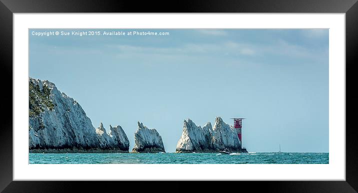  A view of the Needles off  the Isle of Wight  Framed Mounted Print by Sue Knight