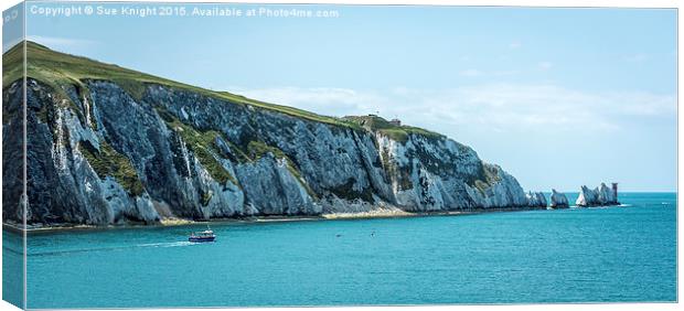 Boat trip to the Needles Canvas Print by Sue Knight