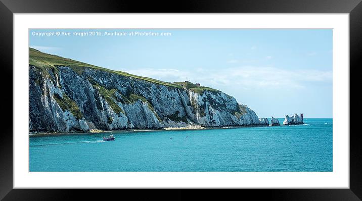  Boat trip to the Needles Framed Mounted Print by Sue Knight