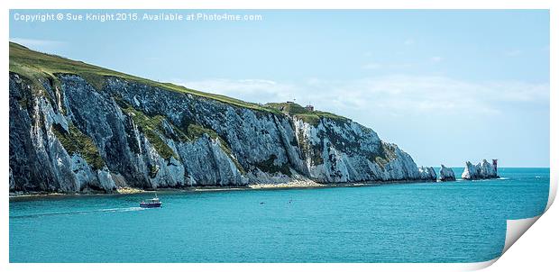  Boat trip to the Needles Print by Sue Knight