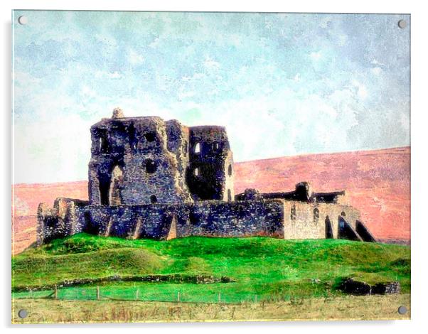  auchindoun castle - scotland Acrylic by dale rys (LP)