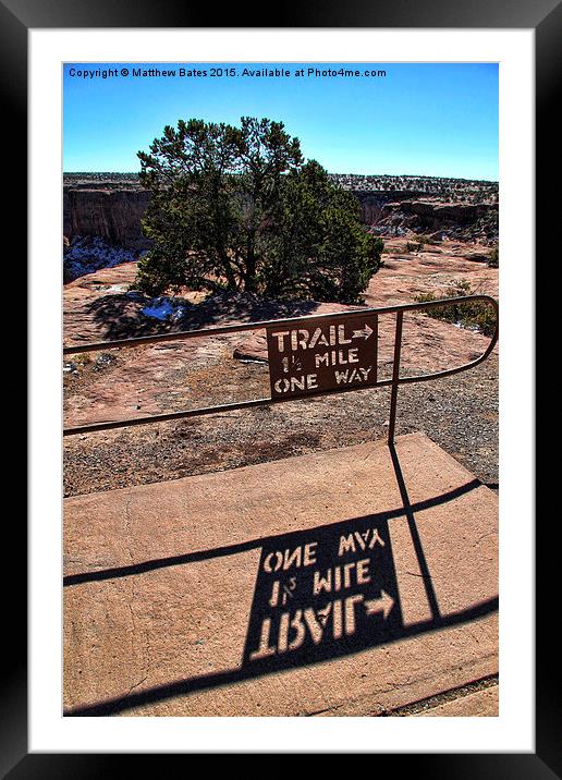 Canyon de Chelly trail Framed Mounted Print by Matthew Bates