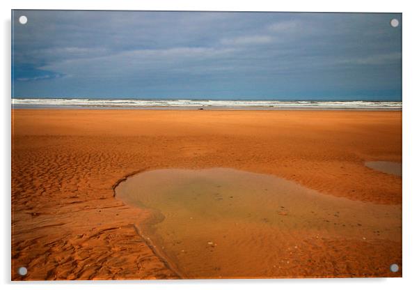  Sand Dunes Of Yorkshire Acrylic by Marie Castagnoli