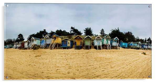 Wells beach huts Acrylic by Oxon Images