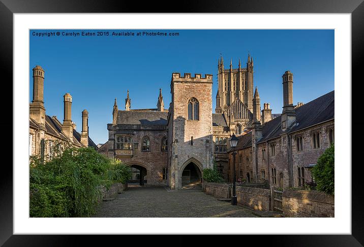  Vicar's Close, Wells Cathedral, Somerset Framed Mounted Print by Carolyn Eaton
