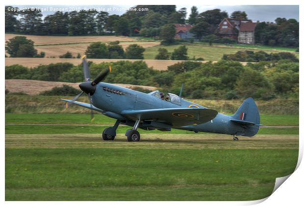  Reconnaissance Spitfire PL965R MkXI Print by Nigel Bangert