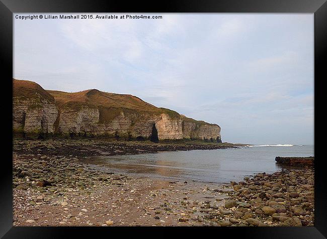  Flamborough Cliffs.  Framed Print by Lilian Marshall