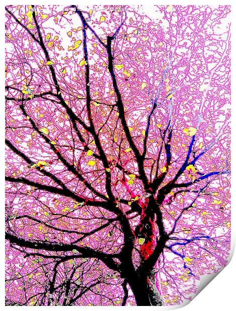  Psychadellic tree Print by Teresa Moore