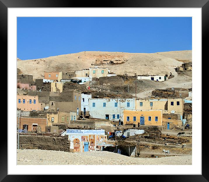 Egyptian village Framed Mounted Print by Ruth Hallam
