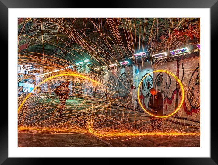  The Fire Spinners Framed Mounted Print by Colin Evans