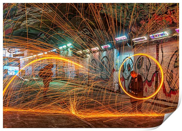  The Fire Spinners Print by Colin Evans