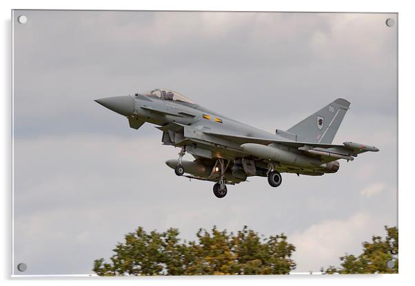  RAF Typhoon On Final Approach Acrylic by Nigel Jones
