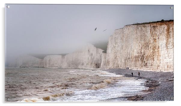  Mist Over the White Cliffs Acrylic by Colin Evans