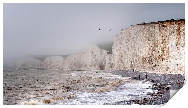  Mist Over the White Cliffs Print by Colin Evans